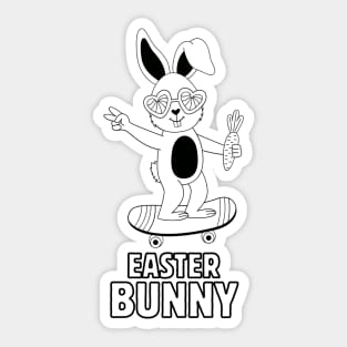 Easter Bunny. Funny and Cool Easter Design Sticker